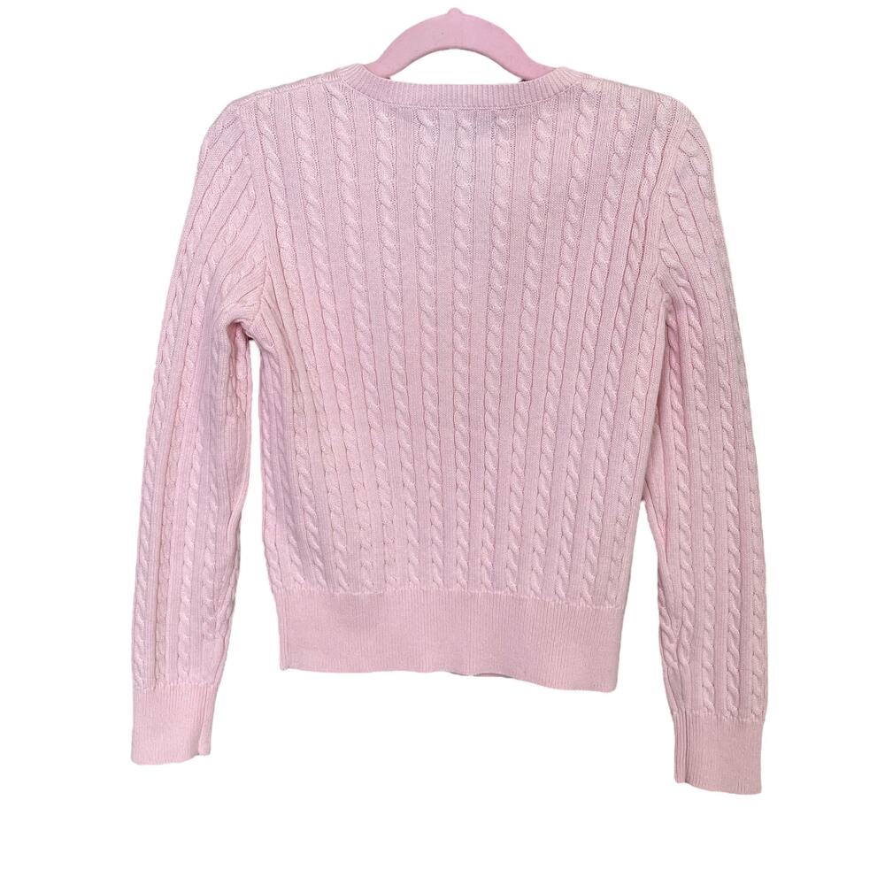 Polo Ralph Lauren | Kid's Light Pink Knitted Cardigan | Size: S - Picture 3 of 5
